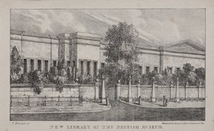 Vue de la nouvelle bibliothèque du British Museum, vers 1830