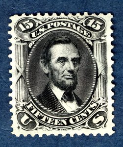 Timbre de réédition de 15c Abraham Lincoln, 1875