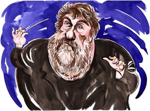 Oliver Knussen - caricature en couleur - Neale Osborne