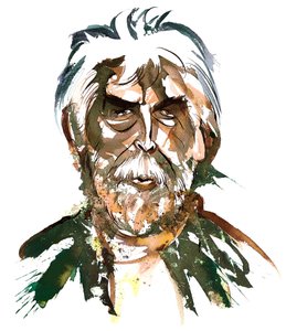 Sir Harrison Birtwistle - caricature en couleur