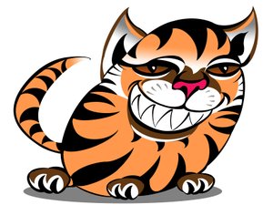 Chat tigre - dessin animé