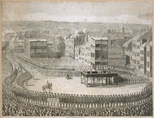 Exécution des seigneurs rebelles en 1745, Tower Hill, Londres, 18ème siècle