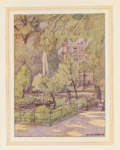 Dans les jardins du Temple, Fountain Court - Nelson Dawson