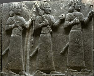 Relief représentant des fonctionnaires de la cour hittite, de Turquie - Neo Hittite