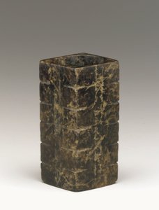 Tube haut (cong) région du lac Tai, culture Liangzhu, 3300-2250 av. J.-C. (jade) - Neolithic Period Chinese School