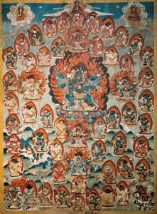 Vue du paradis, visions de Bard, Népal - Nepalese School