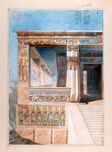 Temple égyptien antique, 19ème siècle
