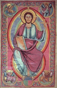 Christ en majesté, de la Bible de Stavelot - Netherlandish School
