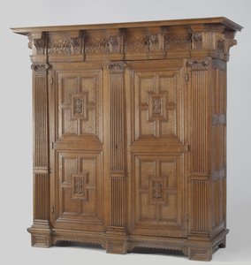 Placard avec colonnes ioniques - Netherlandish School