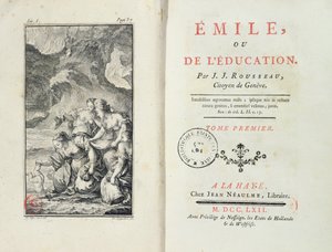 Frontispice pour Émile de Jean-Jacques Rousseau, 1762