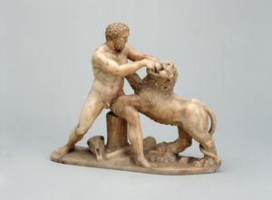 Hercule luttant contre le Lion de Némée - Netherlandish School