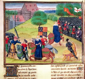 La mort de Wat Tyler à Smithfield, Londres, en 1381 pendant la Révolte des Paysans, illustration des 