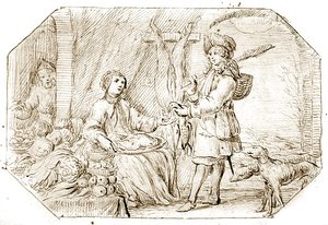 Les Quatre Saisons : Hiver - Le Retour de la chasse, vers 1675 - Netherlandish School