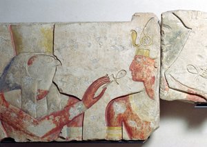 La Rencontre du Pharaon et Horus, (détail) d