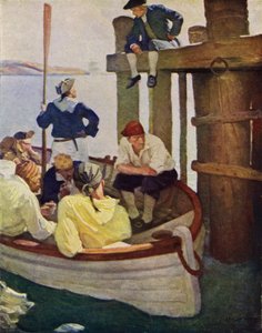 Illustration pour Kidnapped par Robert Louis Stevenson - Newell Convers (after) Wyeth