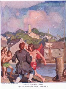 Le combat de Johnny avec Cherry ! Arrête maintenant, réussit-il à chuchoter, si tu veux - Newell Convers Wyeth