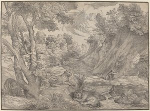 Saint Jérôme dans le désert - Niccolò Boldrini after Titian