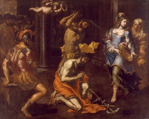 La décapitation de Saint Jean-Baptiste par Niccolo de Simone (actif 1636-1655) - Niccolò de Simone