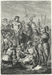 La mort de Manfred de Sicile à la bataille de Bénévent - Niccolo Sanesi