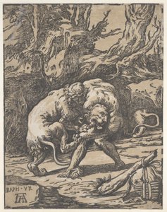 Hercule et le lion de Némée, 1540-50 - Niccolo Vicentino