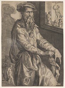 Portrait de Baccio Bandinelli, en trois-quarts de longueur à côté d
