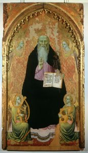 Saint Antoine Abbé tenant le livre des Antonites, 1371
