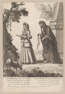 Jeune fille romaine se promenant, 1648-1700 - Nicholas Boucquet