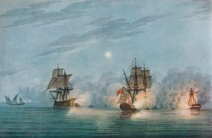 Capture du Badere-I-Zaffér, vers 1809 - Nicholas Pocock