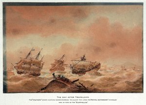 Le jour après la bataille de Trafalgar - Nicholas Pocock