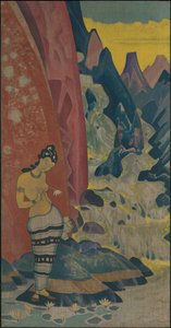Chant de la cascade, panneau décoratif, série "Rêves de sagesse", 1920 - Nicholas Roerich