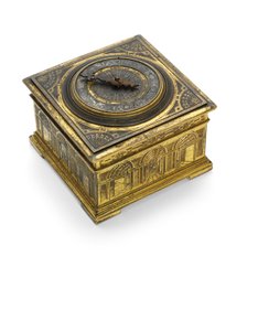 Horloge de table horizontale gravée d