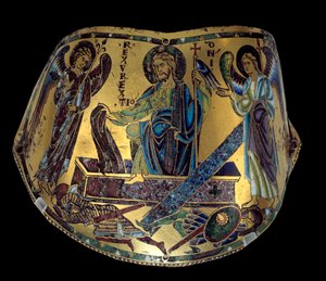 Armilla: La Résurrection. Bracelet cérémonial en cuivre et émail de Meuse. Atelier de Nicolas Verdun (ca.1130/50-1205) Moyen Âge, ca. 1170-1180. Paris, Musée du Louvre - Nicholas of Verdun
