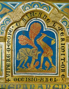 Caïn tue Abel ... (émail sur cuivre doré) - Nicholas of Verdun