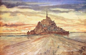 Mont St Michel, Coucher de soleil
