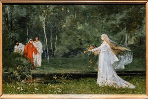 Dante rencontrant Matelda - Nicolo Barabino