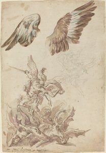 Études pour Saint Michel terrassant les anges rebelles - Nicolò Ricciolini