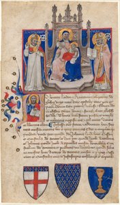 Madone et Enfant en trône entre les saints Pétrone et Alle (Éloi) ; Christ dans l