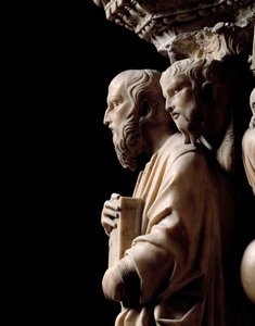 Art gothique : Un prophète avec un livre (détail) - Nicola Pisano