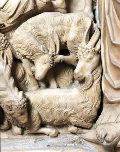 Italie, Toscane, Cathédrale de Sienne, chaire avec la scène de la Nativité - Nicola Pisano