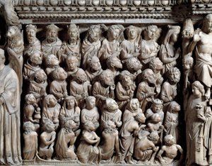Le jugement dernier, les élus (détail) - Nicola Pisano
