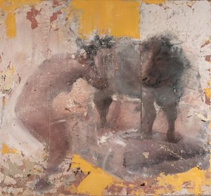 Femme avec taureau jaune, 2018