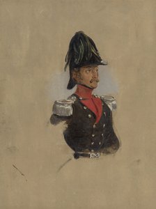 Étude de portrait du capitaine J.J.P. van Munnick - Nicolaas Pieneman