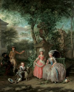 Portrait de famille dans un jardin ornemental, 1791 - Nicolaas or Nicolaes Muys
