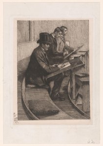 Hommes dessinant