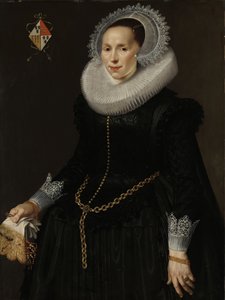 Portrait de Johanna Le Maire, épouse de Pieter van Son, vers 1622-29 - Nicolaes  Eliasz