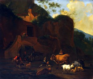Paysans et bétail - Nicolaes Berchem