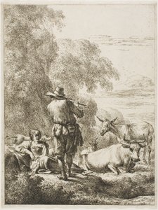 Berger jouant de la flûte