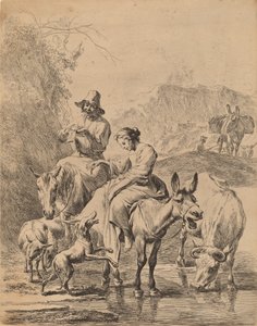 Bergère sur un âne, 1655