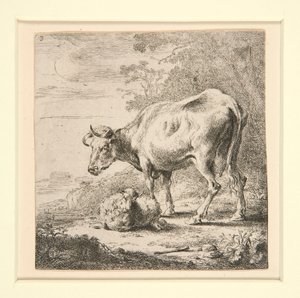 Le troupeau de vaches, avec la laitière - Nicolaes Berchem