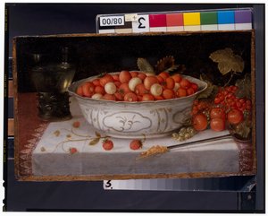 Nature morte de fraises des bois dans un bol en porcelaine Wanli - Nicolaes Gillis